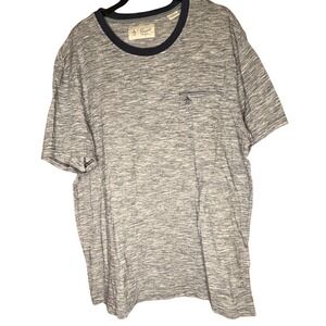 Original Penguin Mens T-Shirt Medium Blue Logo Pocket Tee Dark Blue XL, CB99